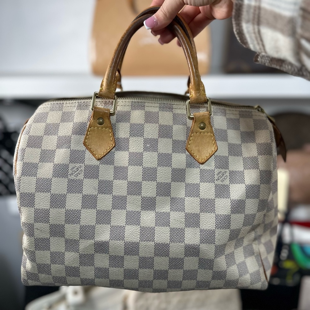 LV Damier Azur Speedy 30cm